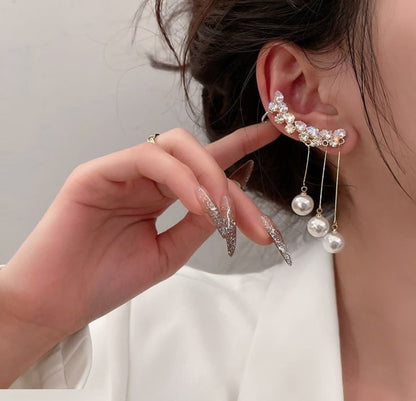 Drop Pearl Ear Cuffs Pair