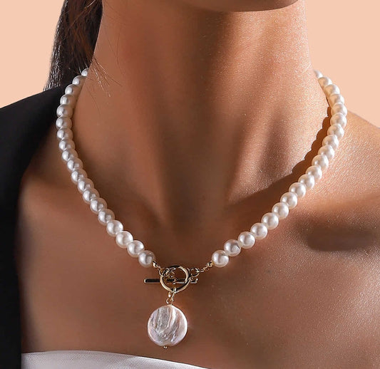 Coin Pearl Necklace