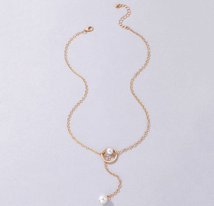 Twin Pearl Pendent With Chain